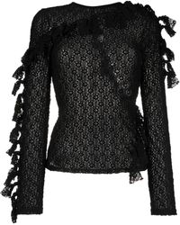 Eckhaus Latta - Knot-Detailing Semi-Sheer Top - Lyst