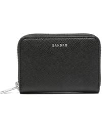 Sandro - Portemonnaie Aus Saffiano-Leder - Lyst