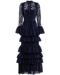 Saiid Kobeisy - Ruffled Lace Dress - Lyst