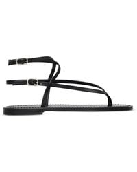 K. Jacques - Abako Crossover-Strap Buckle-Fastening Leather Flat Sandals - Lyst