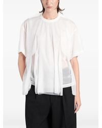 Comme des Garçons - Layered Semi-Sheer T-Shirt - Lyst