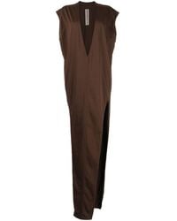 Rick Owens - Robe longue en coton à design sans manches - Lyst