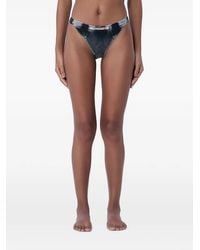 DIESEL - High-Cut Logo-Waistband Briefs - Lyst