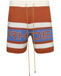 Rhude - Shorts con design a intarsi - Lyst