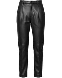 John Richmond - Pleated Leather Trousers - Lyst
