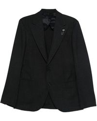 Lardini - Karierte Jacke Mit Knöpfen - Lyst