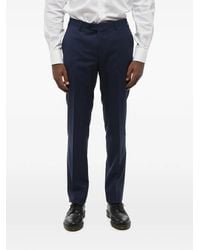 Corneliani - Pressed-Crease Virgin-Wool Trousers - Lyst