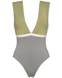 Eres - Macadamia V-Neck Panelled Swimsuit - Lyst