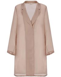 Emme - Sheer Notched-Lapel Mid-Length Blazer - Lyst