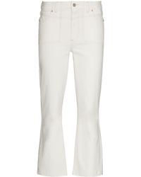PAIGE Colette Cropped Flared Jeans - White