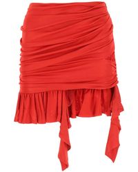 ANDREADAMO - Ruffle-Detailing Mini Skirt - Lyst