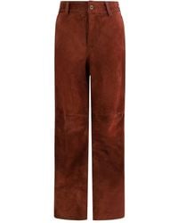 Salvatore Santoro - Leather Buttoned Straight Trousers - Lyst