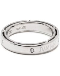 Damiani - 18kt White Gold D.side Diamond Ring - Lyst