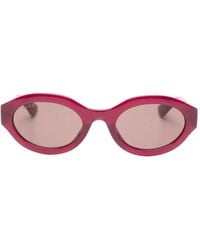 Gucci - Interlocking G Oval-Frame Sunglasses - Lyst