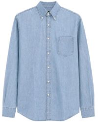 Paul & Shark - Button-Down Denim Shirt - Lyst