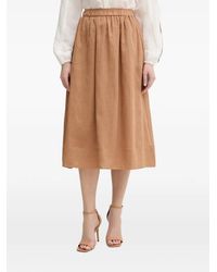 Silvian Heach - Shipo Gathered Elasticated-Waist Midi Skirt - Lyst