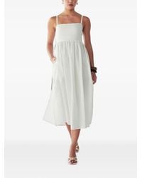 ST MRLO - Lanah Square-Neck Midi Dress - Lyst