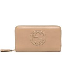 Gucci - Portefeuille en cuir à logo GG - Lyst