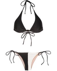 Adriana Degreas - Deco Two-tone Triangle Bikini - Lyst