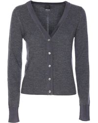 Pinko - Ribbed V-Neck Cardigan - Lyst