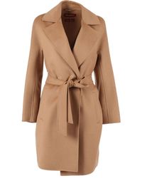 Max Mara - Ajaccio Mantel mit Bindegürtel - Lyst
