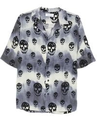 McQueen - Skull-Print Tie-Dye Shirt - Lyst