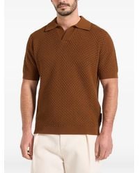 Manière De Voir - Conrad Open Knit Polo Shirt - Lyst