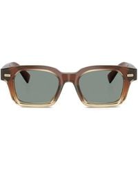 Brunello Cucinelli - Two-Tone Square-Frame Sunglasses - Lyst