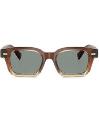 Brunello Cucinelli - Two-Tone Square-Frame Sunglasses - Lyst