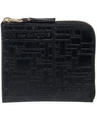 Comme des Garçons - Embossed Logotype Small Zip Leather Wallet - Lyst