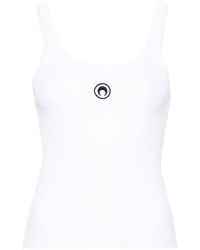 Marine Serre - Crescent Moon-Embroidered Tank Top - Lyst