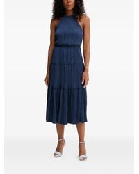 Morgan - Pleated Tiered Midi Dress - Lyst