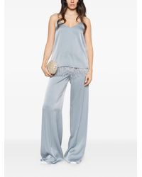 Marella - Feather-Trim V-Neck Top - Lyst