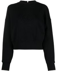 Gucci - Cropped-Sweatshirtjacke mit GG-Logo - Lyst