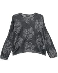 Emporio Armani - Embroidered Crewneck Sweater - Lyst