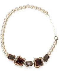 Weekend by Maxmara - Afresia Bead-Embellished Crystal-Embellished Necklace - Lyst