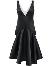 JW Anderson - Draped Hem V Neck Dress - Lyst