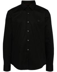 HUGO - Schmales Hemd Mit Logo-Patch - Lyst