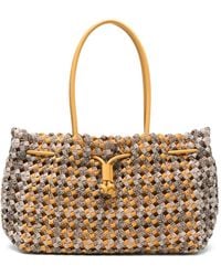 Borbonese - Mittelgroße La Nido Schultertasche Mit Kordelzug - Lyst