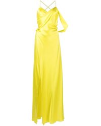 Michelle Mason - V-neck Silk Dress - Lyst