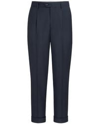 Brunello Cucinelli - Super 150S Virgin Wool Four Season Batavia Trousers With Pleat - Lyst