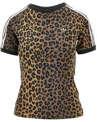adidas - Cali Leopard-Print T-Shirt - Lyst