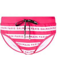 Balmain - Logo-print Swim Trunks - Lyst