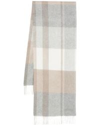 ZEGNA - Sciarpa A Quadri Con Frange - Lyst