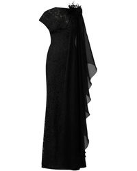Gemy Maalouf - Feather-Embellished Lace Gown - Lyst