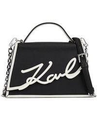 KARL LAGERFELD - Small K/Signature Cross Body Bag - Lyst
