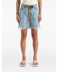 Manière De Voir - Béau Jeans-Shorts im Distressed-Look - Lyst