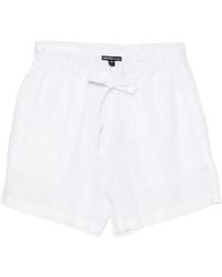 James Perse - Paperbag-Waist Linen Shorts - Lyst