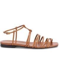 Jil Sander - Leather Flat Sandals - Lyst