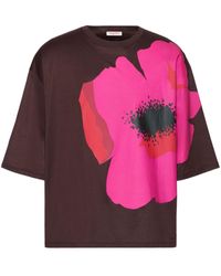 Valentino Garavani - T-Shirt mit Blumen-Print - Lyst